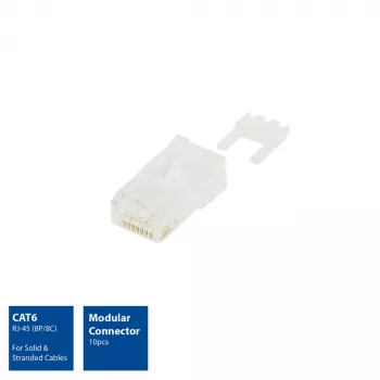 ACT Modularne złącze RJ-45 CAT6 10x