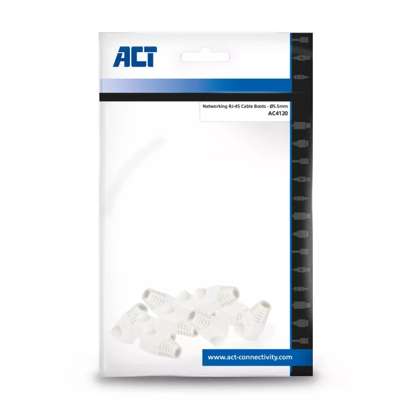 Osłony kabli ACT UTP, RJ45, osłona kabla, szary, RJ45, 10 szt.
