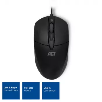 Przewodowa mysz optyczna ACT 1000 DPI, USB