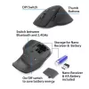 Bezprzewodowa mysz wielokrotnego połączenia ACT Bluetooth lub odbiornik USB-A, 2400 DPI z cichym klikiem, ekologiczna