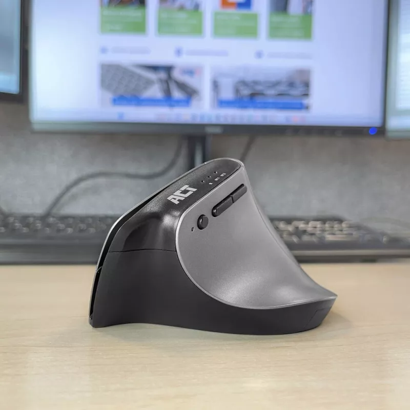 ACT Bezprzewodowa mysz ergonomiczna z Bluetooth i USB-C/USB-A
