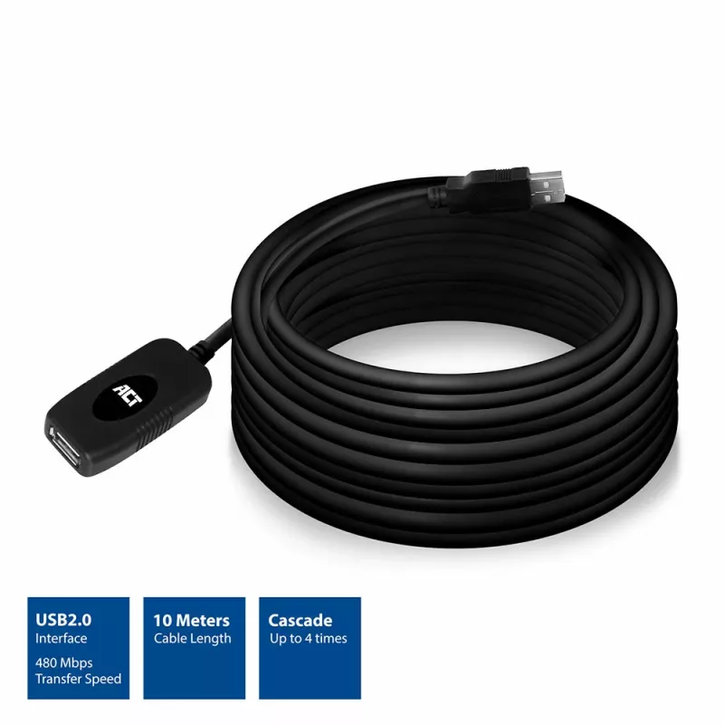 Przedłużacz USB 2.0 ACT AC6010 10 metrów