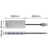 USB Hub ACT AC6121 Type-A 5000 Mbit/s Aluminium
