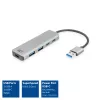 Koncentrator USB ACT AC6125 3.2 Gen 1 Type-A 5000 Mbit/s szary