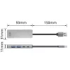 Koncentrator USB ACT AC6125 3.2 Gen 1 Type-A 5000 Mbit/s szary
