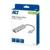 Koncentrator USB ACT AC6125 3.2 Gen 1 Type-A 5000 Mbit/s szary