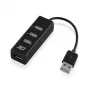 Koncentrator USB ACT AC6205 2.0 480 Mbit/s Czarny 0.12m