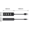 Koncentrator USB ACT AC6205 2.0 480 Mbit/s Czarny 0.12m