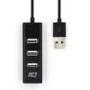 Koncentrator USB ACT AC6205 2.0 480 Mbit/s Czarny 0.12m