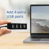 Koncentrator USB ACT AC6205 2.0 480 Mbit/s Czarny 0.12m