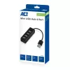 Koncentrator USB ACT AC6205 2.0 480 Mbit/s Czarny 0.12m