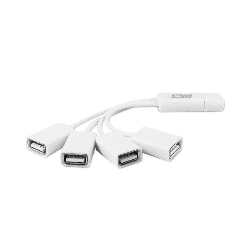 Elastyczny koncentrator USB ACT 4 porty USB-A USB 3.2 Gen 1 Biały 480 Mbit/s
