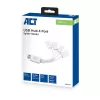 Elastyczny koncentrator USB ACT 4 porty USB-A USB 3.2 Gen 1 Biały 480 Mbit/s