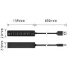 Koncentrator USB ACT AC6215 480 Mbit/s Czarny