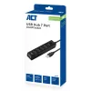 Koncentrator USB ACT AC6215 480 Mbit/s Czarny
