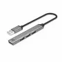 ACT AC6225 Hub USB 2.0 480 Mbit/s Szary Aluminium