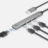 ACT AC6225 Hub USB 2.0 480 Mbit/s Szary Aluminium