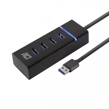ACT AC6300 USB 3.2 Gen 1 Hub Type-A 5000 Mbit/s Czarny