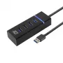 ACT AC6300 USB 3.2 Gen 1 Hub Type-A 5000 Mbit/s Czarny
