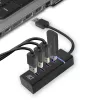 ACT AC6300 USB 3.2 Gen 1 Hub Type-A 5000 Mbit/s Czarny