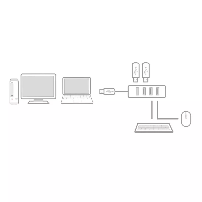ACT AC6300 USB 3.2 Gen 1 Hub Type-A 5000 Mbit/s Czarny