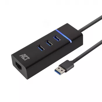 Stacja dokująca ACT AC6310 USB 3.2 Gen 1 przewodowa czarna Ethernet
