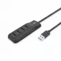 ACT AC6320 hub interfejsów USB 3.2 Gen 1 (3.1 Gen 1) Type-A 5000 Mbit/s Czarny
