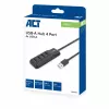 ACT AC6320 hub interfejsów USB 3.2 Gen 1 (3.1 Gen 1) Type-A 5000 Mbit/s Czarny
