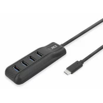 ACT AC6420 koncentrator interfejsów USB 3.2 Gen 1 (3.1 Gen 1) Type-C 5000 Mbit/s Czarny
