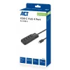 ACT AC6420 koncentrator interfejsów USB 3.2 Gen 1 (3.1 Gen 1) Type-C 5000 Mbit/s Czarny