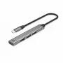Koncentrator USB ACT AC6425 Type-C 5000 Mbit/s Aluminium Szary