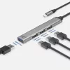 Koncentrator USB ACT AC6425 Type-C 5000 Mbit/s Aluminium Szary