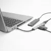 Koncentrator USB ACT AC6425 Type-C 5000 Mbit/s Aluminium Szary