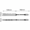 Koncentrator USB ACT AC6425 Type-C 5000 Mbit/s Aluminium Szary