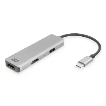 Adapter wieloportowy ACT USB-C 4K do 2 monitorów HDMI, port danych USB-A