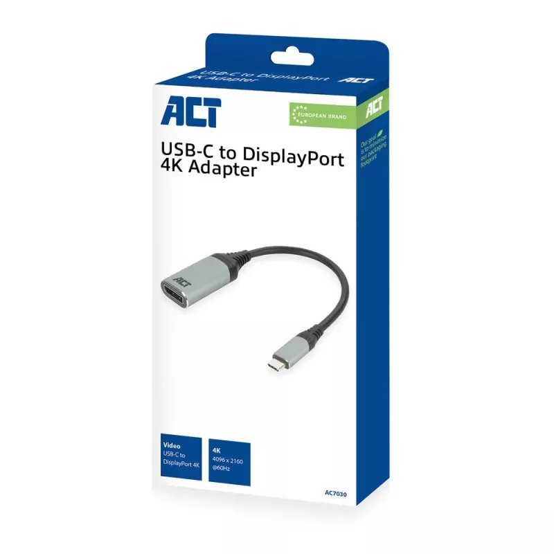 Adapter USB-C na DisplayPort ACT AC7030