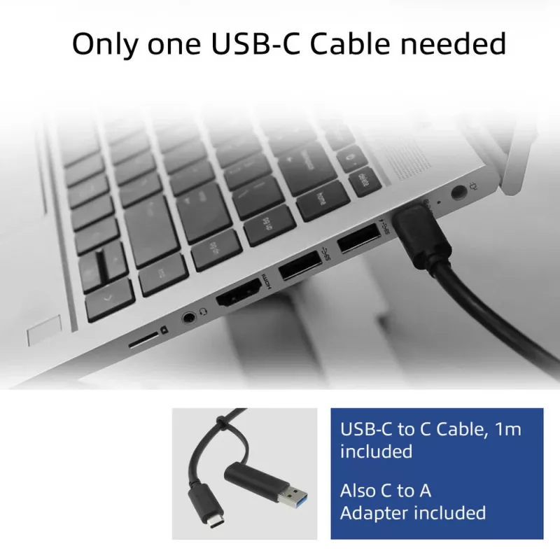 Stacja dokująca ACT USB-C 4K, dla 2 lub 3 monitorów HDMI/DisplayPort, DisplayLink