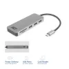 ACT USB-C Hub 3.0, 3x USB-A, czytnik kart, PD pass-through