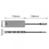 ACT USB-C Hub 3.0, 3x USB-A, czytnik kart, PD pass-through