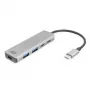 ACT AC7072 USB 3.2 Gen 1 Type-C Hub 5000 Mbit/s Czarny Szary