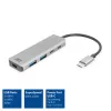 ACT AC7072 USB 3.2 Gen 1 Type-C Hub 5000 Mbit/s Czarny Szary