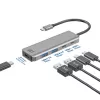 ACT AC7072 USB 3.2 Gen 1 Type-C Hub 5000 Mbit/s Czarny Szary