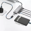 ACT AC7072 USB 3.2 Gen 1 Type-C Hub 5000 Mbit/s Czarny Szary