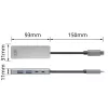 ACT AC7072 USB 3.2 Gen 1 Type-C Hub 5000 Mbit/s Czarny Szary
