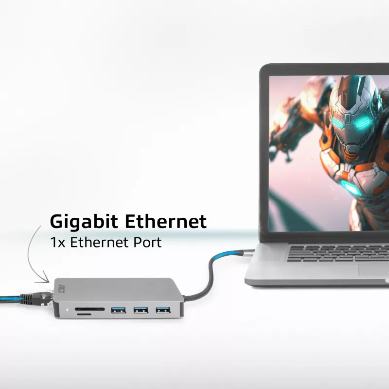 Stacja dokująca ACT USB-C 4K do 1 monitora HDMI, Ethernet, USB-C…