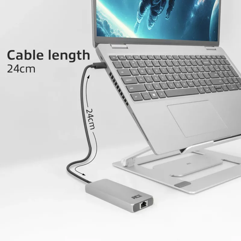 Stacja dokująca ACT USB-C 4K / 8K 30Hz do 1 monitora HDMI, 2,5 Gigabit Ethernet, USB-C 10Gbps, USB-A 10Gbps, audio 3,5 mm, PD pass-through