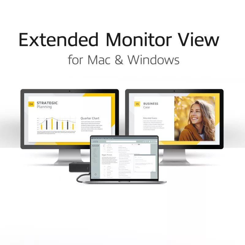 Stacja dokująca ACT USB-C 4K, dla 2 monitorów HDMI lub DisplayPort, DisplayLink