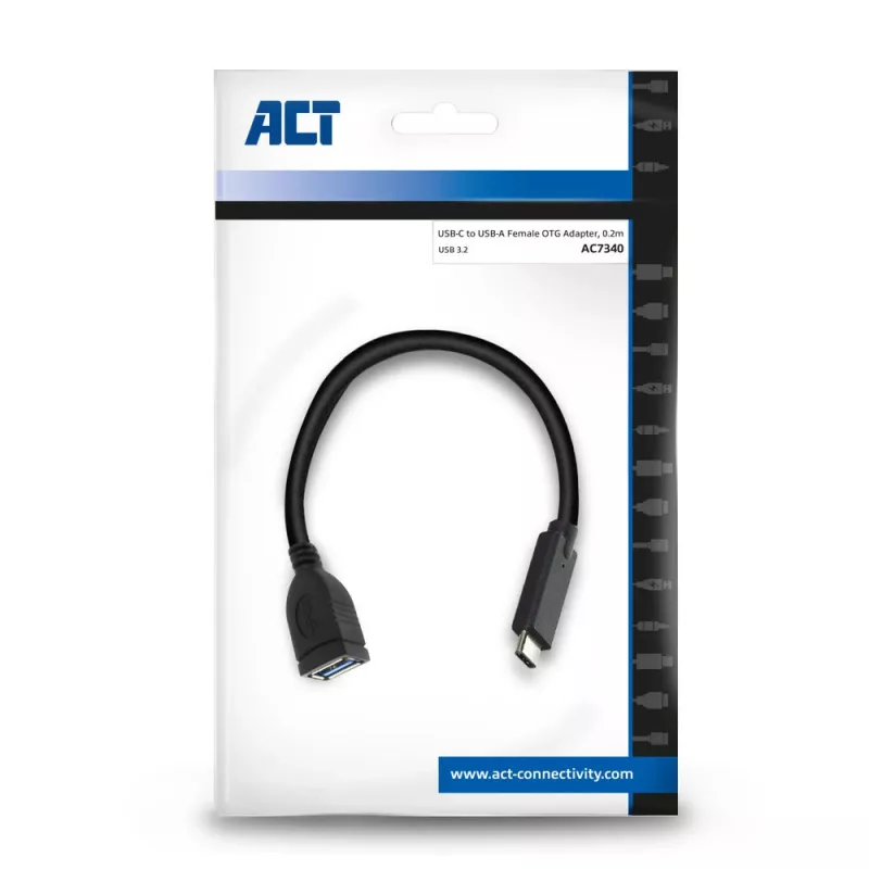 ACT kabel USB 3.0 OTG USB-C męski na USB-A żeński 0,2 m 5 Gbit/s