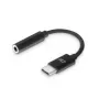 Kabel audio ACT AC7380 0,11m 3,5mm żeński USB Type-C męski czarny