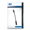 Kabel audio ACT AC7380 0,11m 3,5mm żeński USB Type-C męski czarny